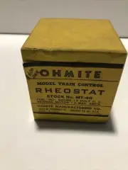 NOS New Post War Ohmite Model Train Control Rheostat MT-40 C-10