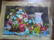 Tapestry JEANOT partly worked 58CMX43CM