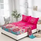 Bohemian Mandala Fitted Flat Sheet Set Single Double Queen King Bed Pillowcase