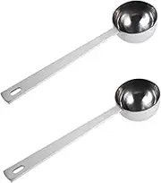 BIUDECO 2pcs Stainless Steel Measuring Spoon Teaspoon Tablespoon for Milk Powder Coffee Tea