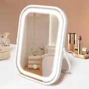 Travel Makeup Mirror with Lights, Portable Small Beauty LED Vanity Mirror with L