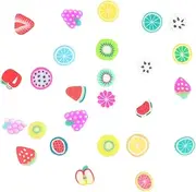 FOYTOKI 5000Pcs Colorful Fruit Slice Nail Stickers for DIY Nail Art Decoration Clay Fruit Nail Decals for Manicure Crafts Includes Watermelon Strawberry Lemon Apple More