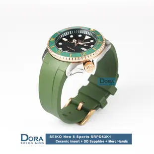[Dora SEIKO MOD] SKX007 / SRPD monsterstraps 新五號 專用橡膠錶帶