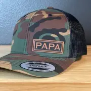 PAPA SnapBack Side Leather Patch Hat