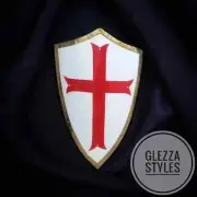 Medieval Hand Forged steel Red Templar Armour Shield Crusader Larp Battle Gift