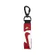 Nike 鑰匙圈 Premium Key Holder 紅 白 皮革 勾勾 荔枝皮 N101104864-2OS