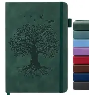 ALKALO Lined Journal Notebook for Women Men, A5 Hardcover Leather Journals fo...