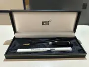 Mont Blanc classic roller ball point pen, Black resin, 18k Gold accents.
