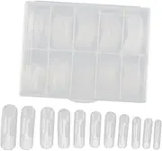 Healeved 1 Box 120pcs Nail Mold with Scale UV Nail Light Gel Nail Stickers Gel Nail Kit Gel Nail Polish Kit Nail Builder Gel Builder Nail Gel Kit Nail Art Mold Nail Tips with Scale