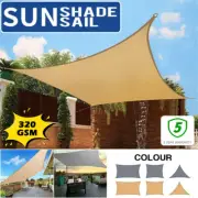 Sun Shade Rectangle Sail Cloth Rectangle HDPE 320GSM Triangle Outdoor Canopy Awn