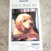 WONDER ART Caron LATCH HOOK KIT # 4670 PUPPY LOVE 12" X 12" Labrador New Sealed
