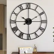 1st owned 16 inch Wall Clock - Metal Retro Roman Numeral Wall Clock, Almost S...