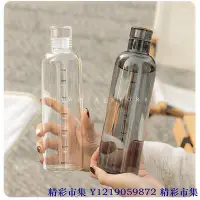 在飛比找Yahoo!奇摩拍賣優惠-韓國ins風時間刻度玻璃水瓶 台灣現貨 玻璃水瓶 玻璃水壺 