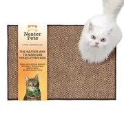 Neater Pets Jute Cat Litter Trapping Mat - Catches Spilled Litter Mess from K...