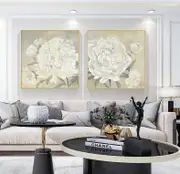 White Peony 2 sets Canvas
