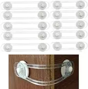 Jindizi Child Locks for Cabinets and Drawers, 10pcs Child Safety Locks, Baby Proof Cupboard Locks, Baby Proofing Latches to Drawer Door Fridge, No Drilling Adjustable Strap with