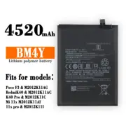 BM4Y Replacement battery For Xiaomi Poco F3/M2012K11AG/RedmiK40 4520 mAh + Tools
