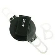Laser Tablet Holder with 360-Degree Swivel and Hand Strap (Black)