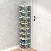9 Tiers Shoe Rack, Plastic Shoe Rack Organizers Shelf, Free Standing Shoe Racks, Saving Space Shoe Stand Cabinet for Entryway Bedroom Cloakroom Hallway Garage (Blue)
