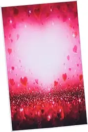HOMSFOU Valentine Day Heart Backdrop Cloth Romantic Photo Background for Home Office Hotel Decoration Beautiful Heart Shape Design Durable Material for Long Lasting Use