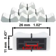 SIFAM 6 Button Slide Potentiometer White Fader Knob 8mm Slider Control