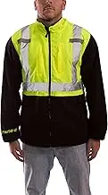 PHASE 2 J73022.3X ANSI 107 Class 2 Jacket with 2" Silver Reflective Tape, Size 3X, Fluorescent Yellow/Green/Black