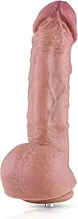 Hismith 12.6" Dual-Density Ultra Realistic Dildo - Medium Textured, 9.4" Insert-able Length Dong with KlicLok System for Advanced User - L Size Kornal- Amazing Series