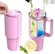 Hysagtek 2-in-1 Drink Separator for Stanley Cup 40 oz, Silicone Liner Divider for Dual-Sided Drink, Reusable Liner Separator Compatible with 40 oz Tumbler