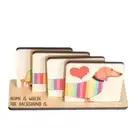 Set of 4 Dachshund Coasters with Holder, Dachshund Dog Wood Coaster Set5888