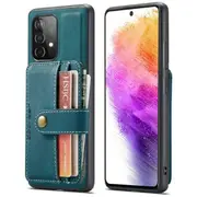 JEEHOOD For Samsung Galaxy A73 5G Wallet Leather Case with Detachable Ultra Slim RFID Blocking Back Card Holder (Teal Blue)