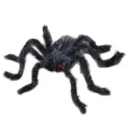 Spooky Giant Hairy Spider Halloween 20" Polyester/Wire Decoration Prop, Grey