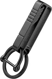 [TISUR] Belt Loop Keychain,Premium Titanium Belt Key Chain,Key Holder Belt Clip with Detachable Key Ring and D-Ring for Men