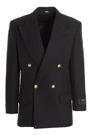 GUCCI Cashmere Wool Double Breast Blazer Jacket 52 IT