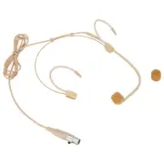 Unidirectional XLR 4-PIN Headworn Headset-Microphone For Wireless Beige