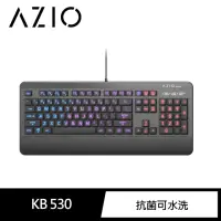 在飛比找momo購物網優惠-【AZIO】KB530抗菌可水洗有線鍵盤