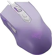 AJ52 Gaming Mouse Wired, 7 Programmable Buttons, Computer Mice with RGB LED Backlit, 500-2750 DPI Adjustable,for Windows/Mac OS/Linux (Purple)