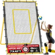 Volleyball Rebounder Net 7x4FT – Adjustable Volleyball Training Net for Passing