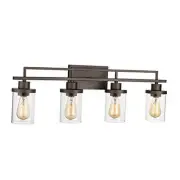 Vintage Vanity Light - Farmhouse Bathroom Wall Light 4-Light Oil-Rubbed Bronze