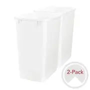 Rev-A-Shelf Polymer Replacement 35 qt. Trash Bin, White, 2 Pack, RV-35-11-2