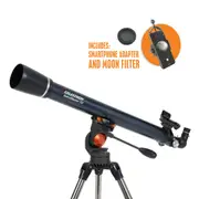 Celestron Astromaster 70AZ Refractor With Phone Adapter & Moon Filter