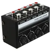 Mini Audio Mixer 4 Channels Studio Mixer Stereo Mini Mixer Audio Stereo Hub