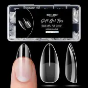 Almond Fake Nail Tips -500Pcs Medium Soft Gel Nail A1-Medium Almond-Half Matte