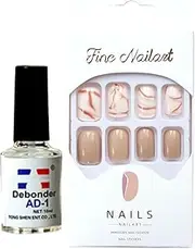 Press False Nail Tips | Stick False Nails - Short Square Fake Nails, Wedding False Nails for Girls, Women, Friends