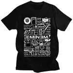 說唱歌手 EMINEM SLIM SHADY T 恤時尚復古圖案 T 恤男士哥特式 T 恤超大嘻哈街頭服飾中性大碼 XS