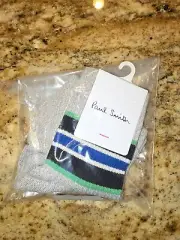 Made In England Paul Smith Men's Short Twist Socks , Gray , NWT
