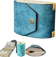 [Generic] The Cash Wrap Wallet, Fast Cash Access Money Holder for Cashs, Money Wallet Organizer, Handy Purse Bands with Magnetic Clasp (Blue)