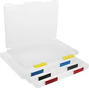 HOMSFOU File Organizer Box 4pcs Storage Boxes Document Paper Organizer Office Supplies Stackable File Storage Case