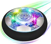 Hover Soccer Ball USB Rechargeable Floating Soccer with LED Light Air Power Soccer with Foam Bumper Hover Football Parent-Children Interactive Light up Air Soccer for Kids Age 3+