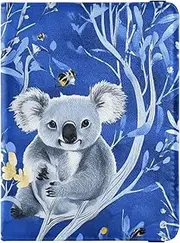 [Amooorous] Cartoon Cute Grey Koala Leather decorative passport holder for travel Vaccine Case Protector Cover Travel Passport Wallet With Vaccination Card Slot Ultra Slim, Cartoon cute grey koala, 1 size