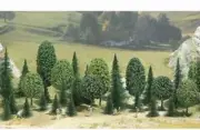 Busch 6490 A Scale Mixed Forest Trees pkg(35) -- 10 Deciduous Train/ Railroad